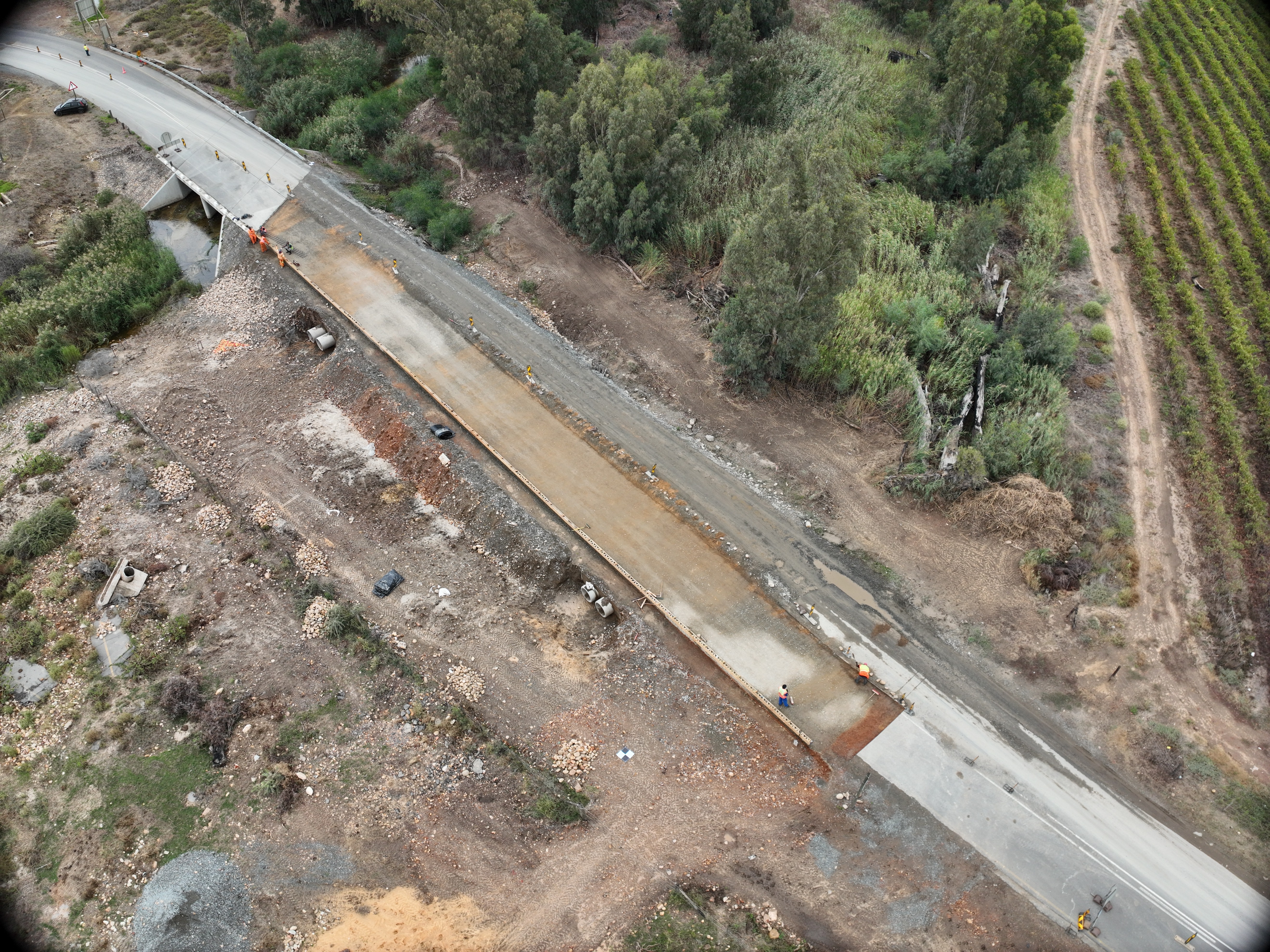 Road construction and resurfacing work